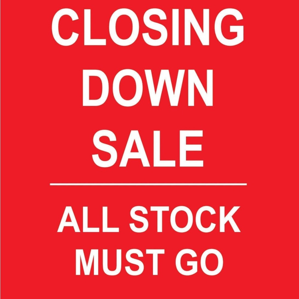 Closing store EVERYTHING MUST GO!!!!!